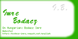 imre bodacz business card